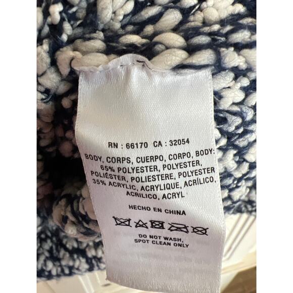 Moth from Anthropologie size medium blue and white chunky knit sweater - Picture 4 of 4